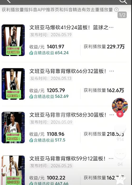 抖音8W粉丝博主的篮球人物深度解析解说教学，零门槛玩转伙伴计划与精选独家，单日稳定收益1k 